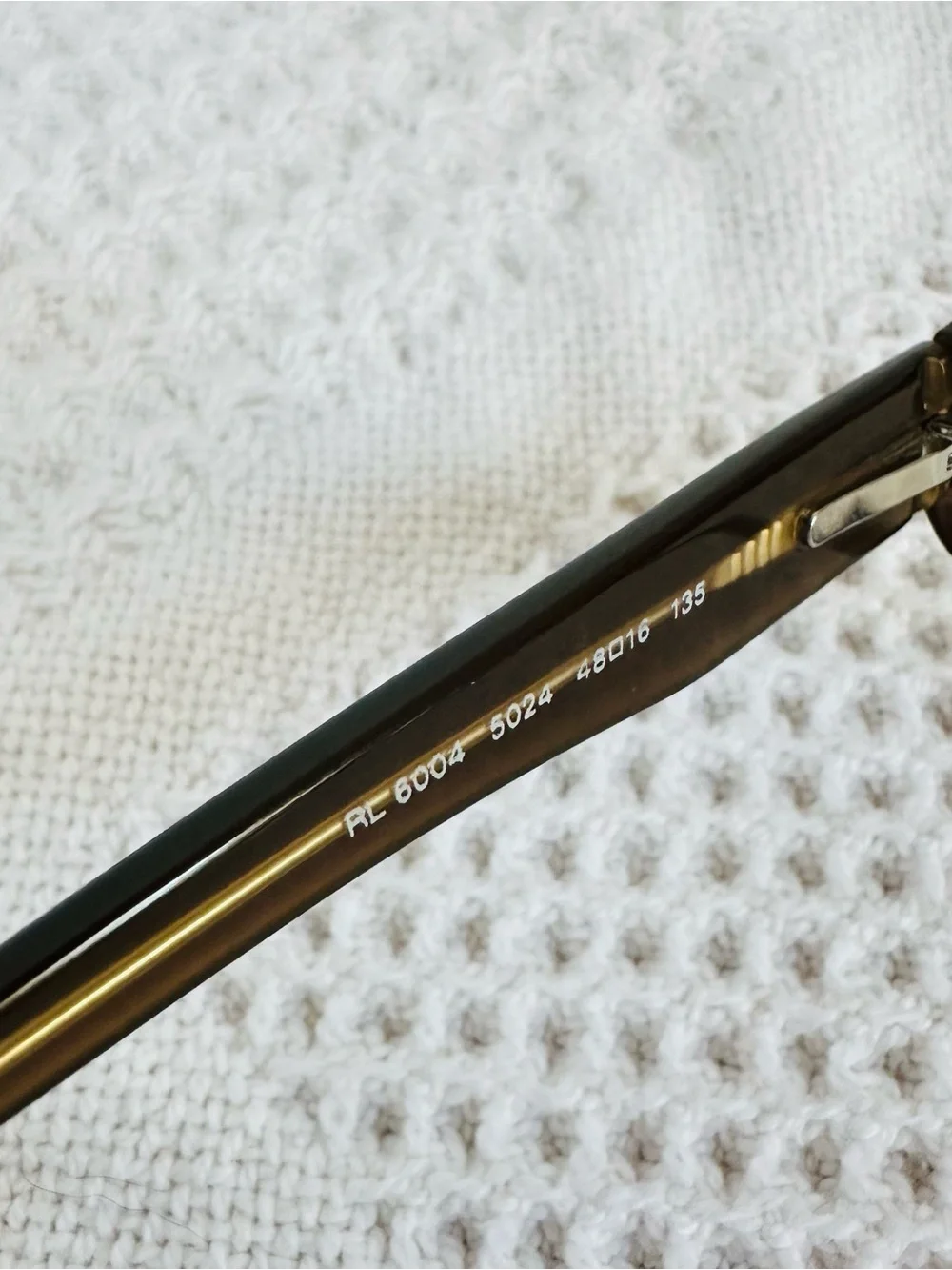 Ralph Lauren Dark Brown Eyeglass Frames Only RL 6004 5024 Italy Luxury 48-16-135